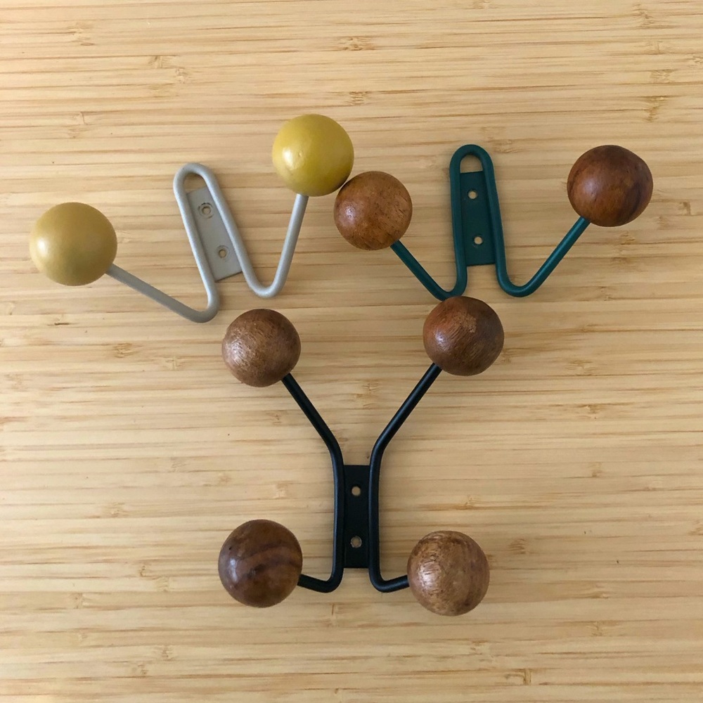 H&M HOME | Wall Hangers | Set of Three | wood + metal